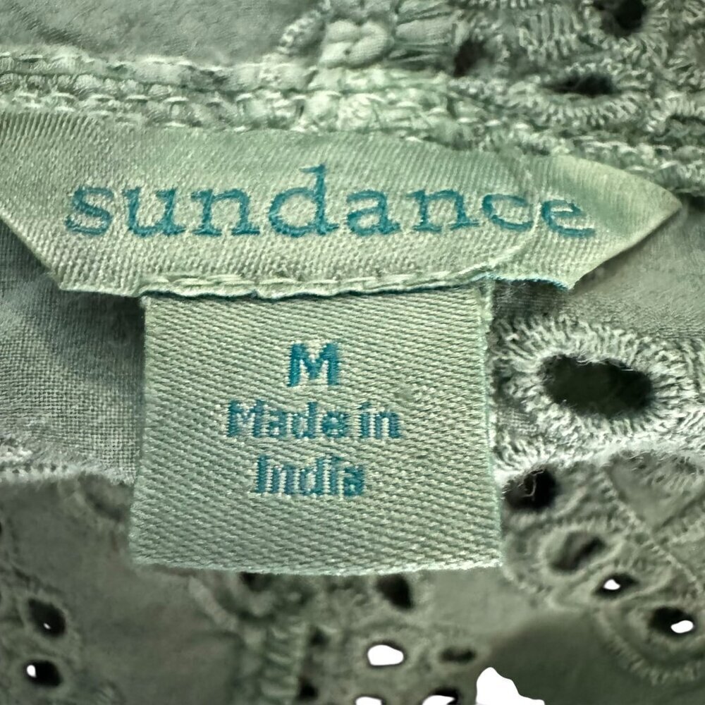 Sundance Moonlight Eyelet Jacket in Sage Green womens size Medium - Picture 6 of 9
